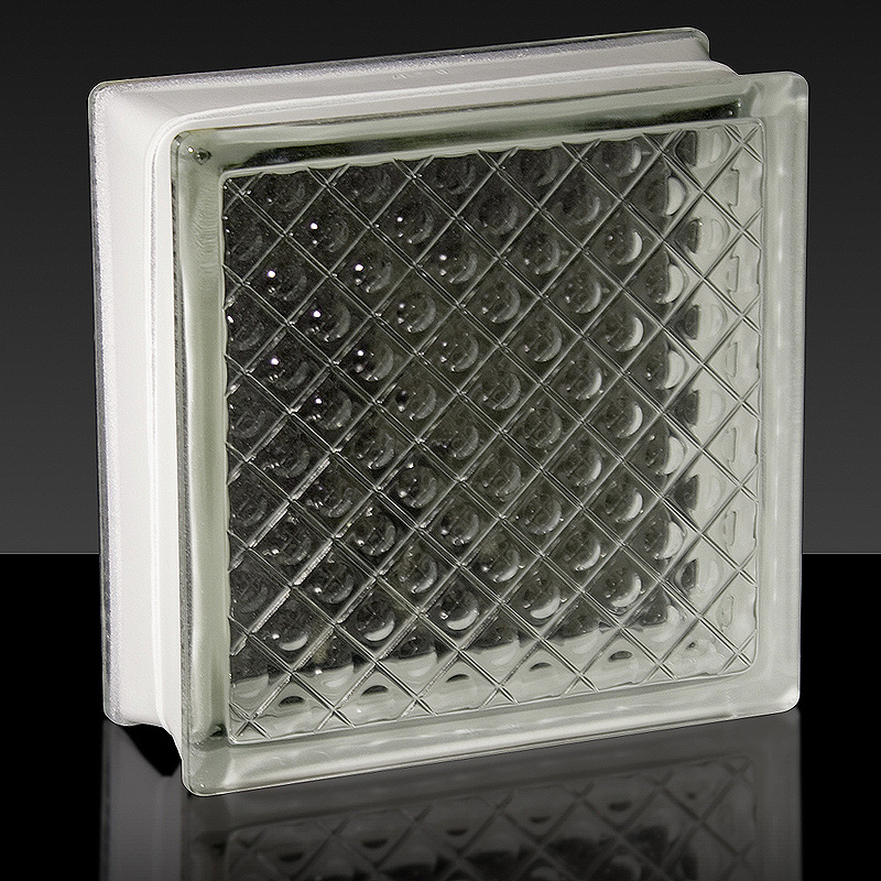 lattice glass block 190mm x 190mmx80mm