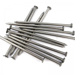 5" × BWG6 es un gran tamaño, alta resistencia, clavos de hierro de construcción universal, material Q195 / Q235; La superficie galvanizada en caliente es la más adecuada para América Latina / África al aire libre; Exportación común de bolsas tejidas de 25kg / cajas de cartón + bandejas; Se centra en estructuras de madera pesada, marcos de construcción, vallas, cajas de madera y otras escenas.